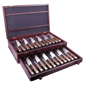 Juego de 24 Piezas Madera Y Alpaca