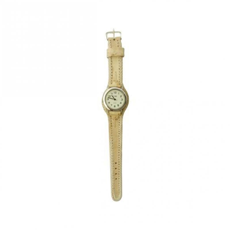 Reloj Con Malla De Cuero Crudo Dama - Imagen 4
