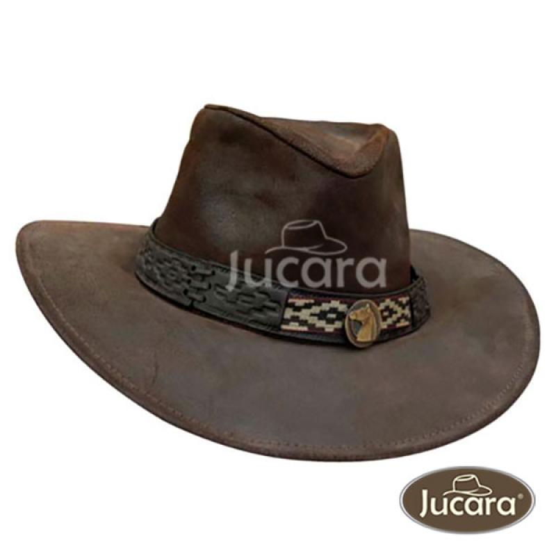 Sombrero Jucara Australiano En Cuero - Imagen 2