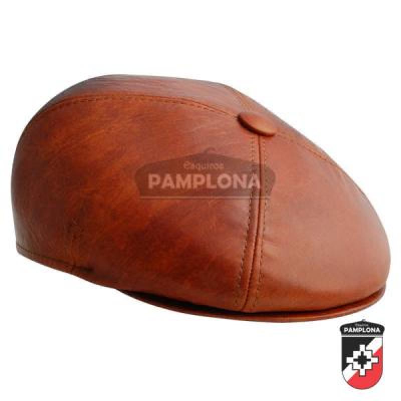 Boina Pamplona Tipo Inglesa De Cuero - Imagen 5