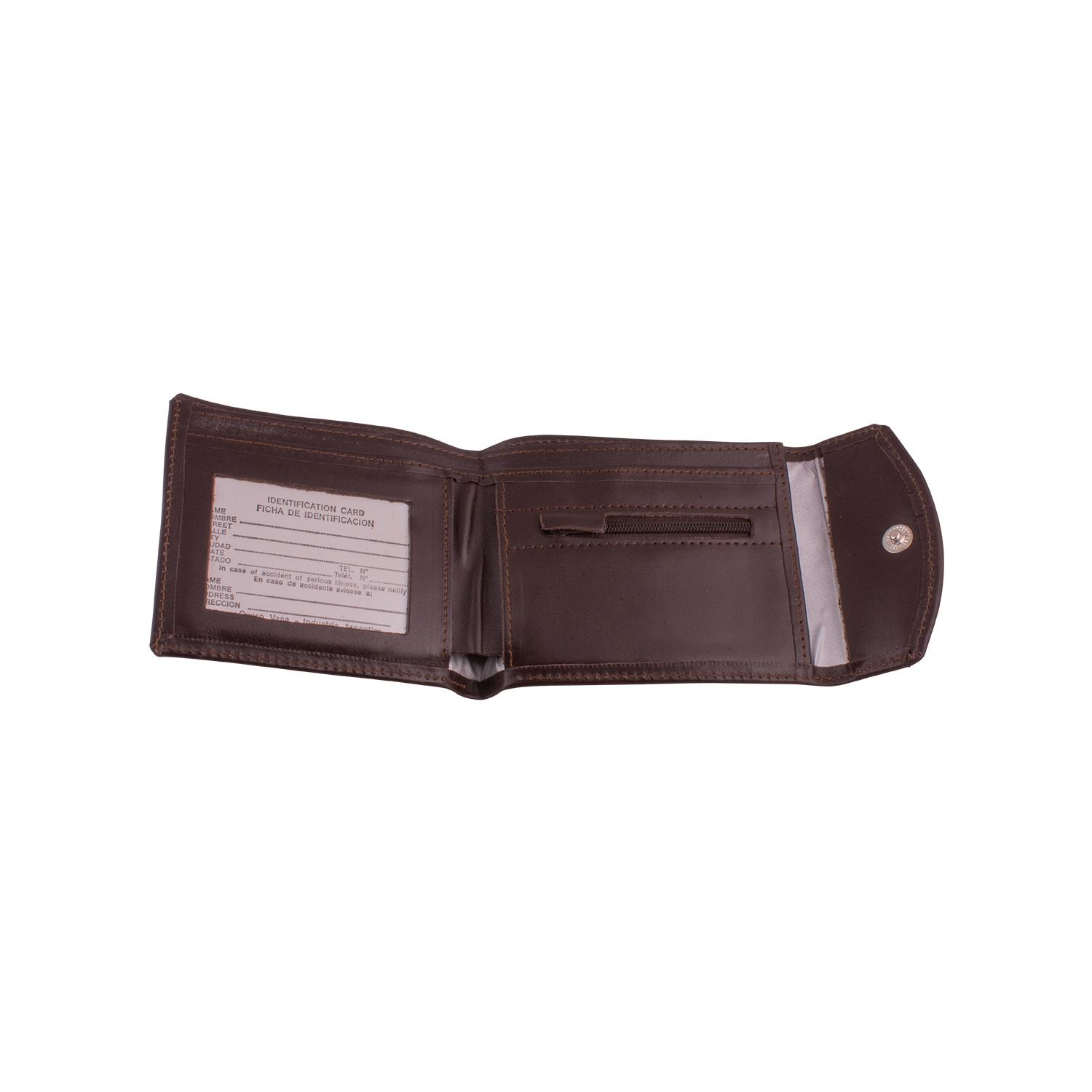 Billetera De Cuero Elegante Con Solapa - Imagen 5