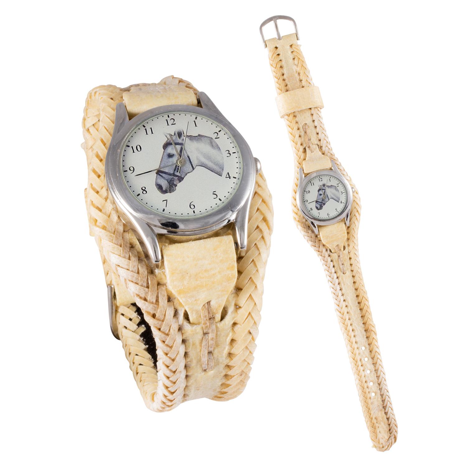 Reloj Con Malla De Cuero Crudo Dama - Imagen 5