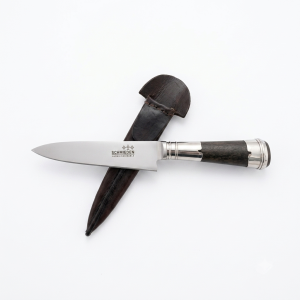 Cuchillo Madera y Alpaca 14 Cm Acero Inox Vaina Vaqueta Cocida