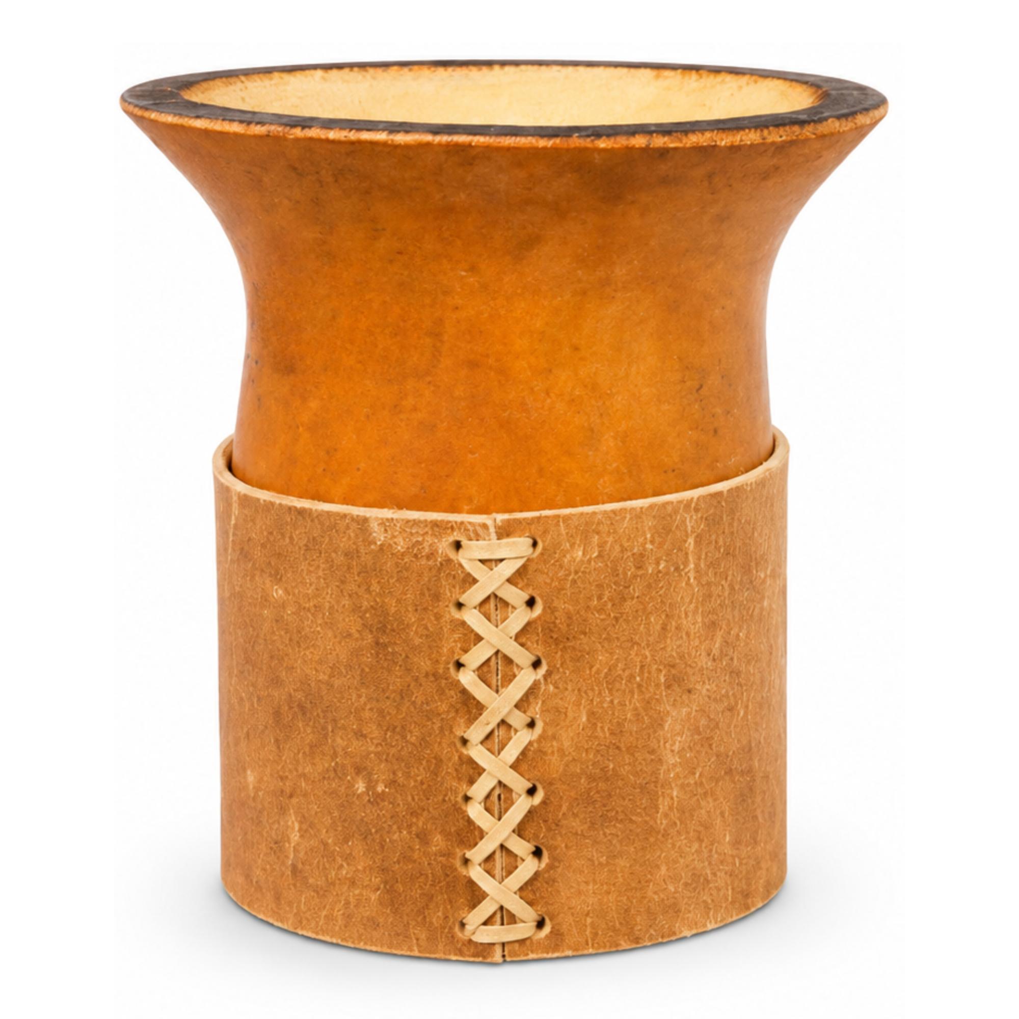 Mate Criollo de Calabaza con base de cuero